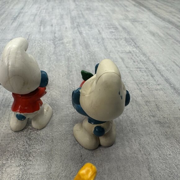 Schleich Smurf Lot of 6 Smurf Figures Vintage Peyo USED 70 80s Teacher Smurfette - Picture 12 of 16